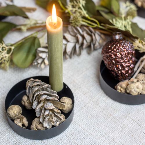 Floristik24 Coni di cipresso natura, decorazione natalizia, coni artigianali placcati in oro Ø2–3 cm H2,5–3,5 g 330 g