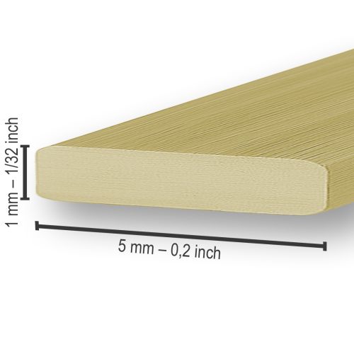 Prodotto Filo piatto di alluminio dorato 5mm x 1mm 2,5m