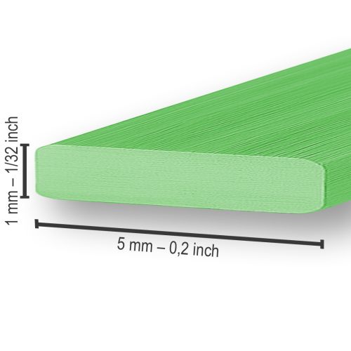 Prodotto Filo piatto di alluminio verde 5 mm x 1 mm 2,5 m