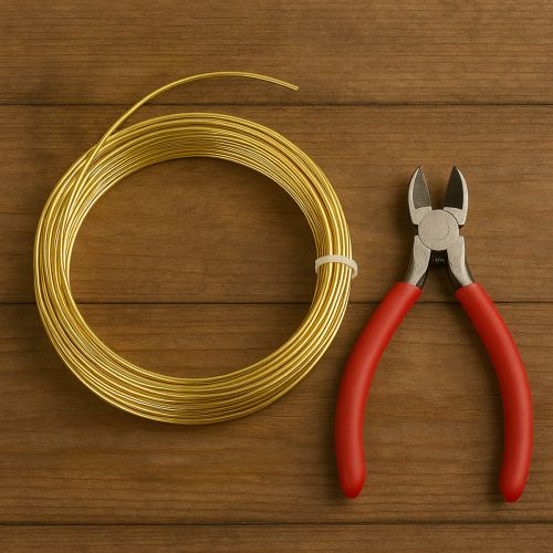 Prodotto Filo di alluminio dorato, 2 mm, 60 m, 500 g, filo flessibile per decorazioni e bigiotteria.