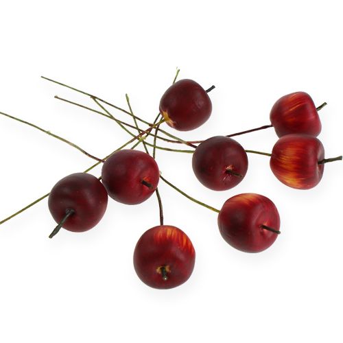 Floristik24 Mini mele in filo 2cm 48 pz