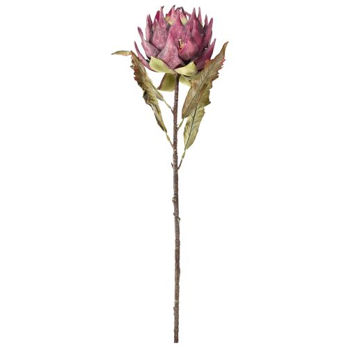 Prodotto Carciofo Artificiale Grande Fiore Artificiale Aspetto Secco Viola 76 cm