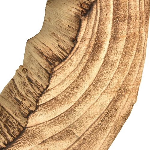 Floristik24 Anello rustico in legno su supporto - Venatura del legno naturale, 54 cm - Scultura unica per un ambiente di vita elegante