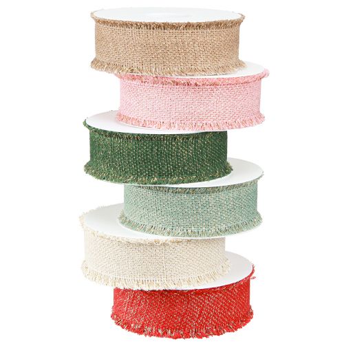 Nastro decorativo con frange glitter colorato 40mm 15m