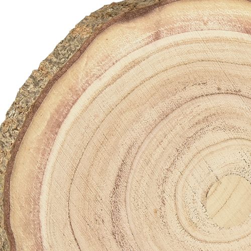 Floristik24 Disco per albero Decorazione in legno di Paulownia naturale Ø17-21 cm 4 pz