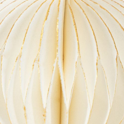 Prodotto Decorazioni natalizie in carta, a nido d'ape, bianche e dorate, 4 cm, 6 pezzi