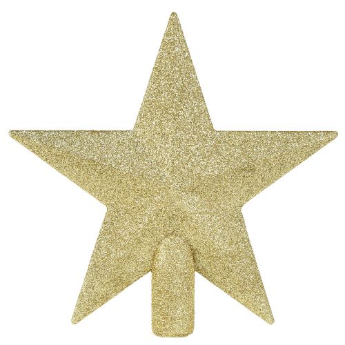 Prodotto Puntale per albero dorato scintillante 19 cm Ø - infrangibile e scintillante, ideale per alberi di Natale festivi