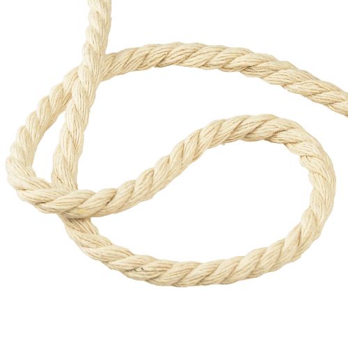Prodotto Cordoncino decorativo in cordoncino di cotone crema Bobina di legno Ø5mm da 7 m ciascuno, 2 pezzi