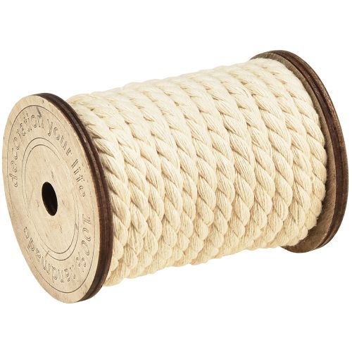 Cordoncino decorativo in cordoncino di cotone crema Ø6mm 5m cad. 2pz