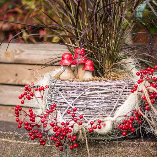 Ramo di bacca decorazione artificiale di rami di bacche rosse L50cm 2 pezzi | Floristik24.it