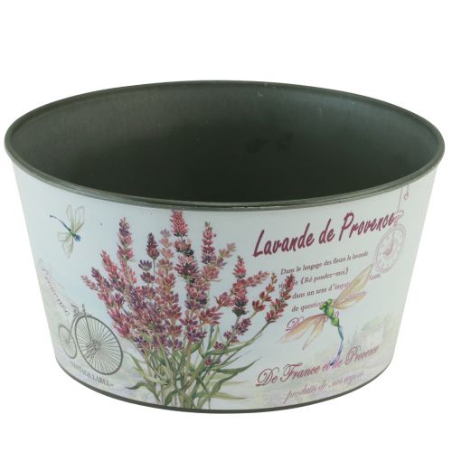 Fioriera in plastica color lavanda rotonda Ø21cm H11cm