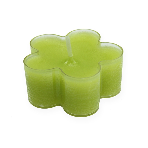 Floristik24 Tealight a forma di fiore verde Ø5cm 12 pezzi