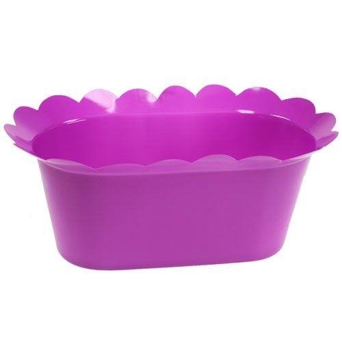 Floristik24 Vaso di plastica fiore ovale culo. 21 cm x 11 cm x 9,5 cm 10 pezzi