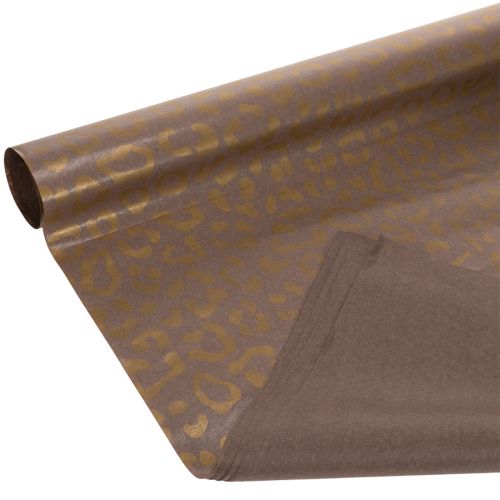 Carta da parati in seta con motivo floreale leopardato, marrone, resistente all'acqua, 50x75 cm, 20 pezzi.