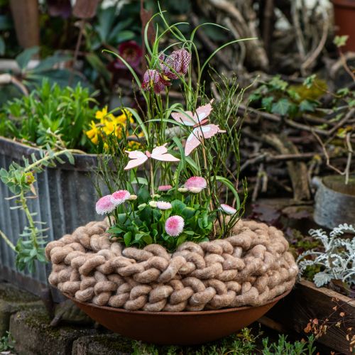 Prodotto Bastoncino portafiori a forma di farfalla in legno con piuma 8x7cm 12 pezzi