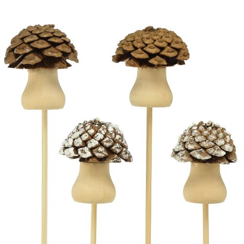 Spina decorativa cono fungo spina fiore Avvento 4,5 cm 12 pz