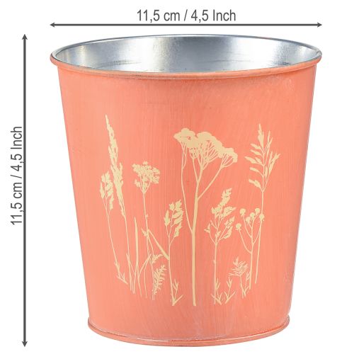 Prodotto Vaso da fiori per albicocchi in metallo Ø11,5cm H11,5cm