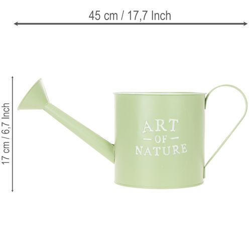 Vaso da fiori, annaffiatoio decorativo, fioriera in zinco verde menta, Ø16,5 cm | Floristik24.it