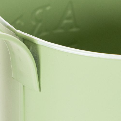 Vaso da fiori, annaffiatoio decorativo, fioriera in zinco verde menta, Ø16,5 cm | Floristik24.it