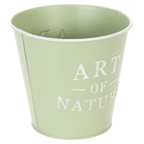 Vaso da fiori in zinco, verde menta, Ø15cm, H13.5cm | Floristik24.it