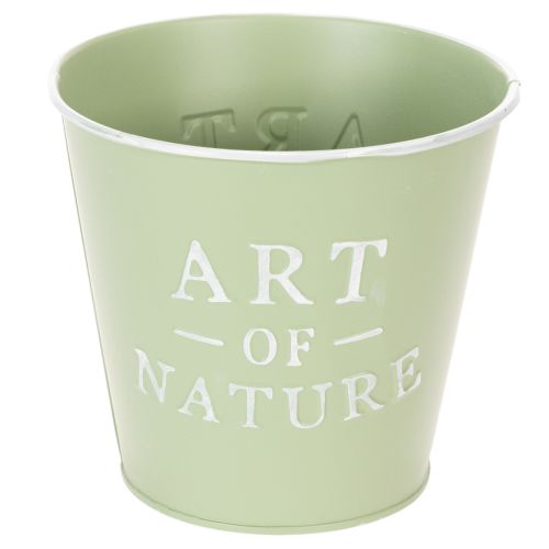 Prodotto Vaso da fiori in zinco, verde menta, Ø15cm, H13.5cm