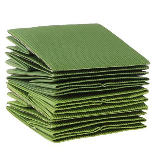 Prodotto Busta per fiori verde verde oliva a coste con pellicola 10,5 cm 6 pz