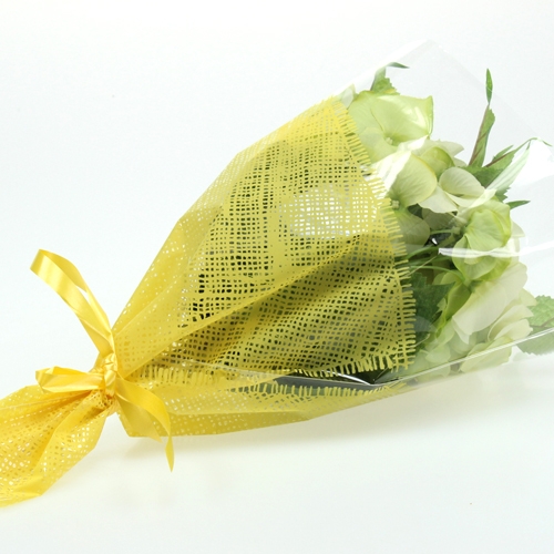 Prodotto Borsa per fiori modello iuta giallo L36cm L25cm - 12cm 50 pz