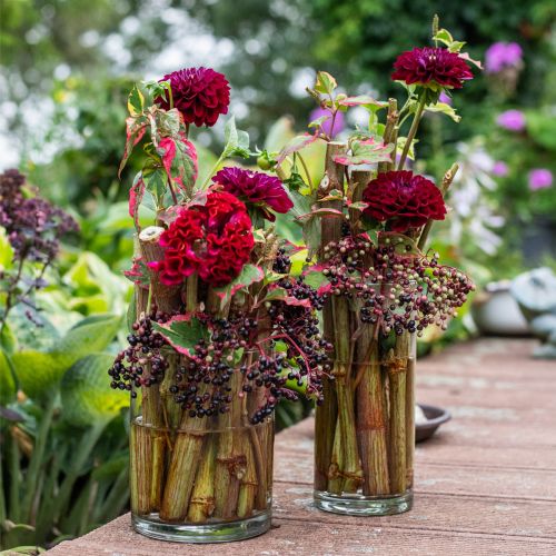 Floristik24 Vaso da fiori, cilindro in vetro, vaso rotondo in vetro Ø10cm H21,5cm