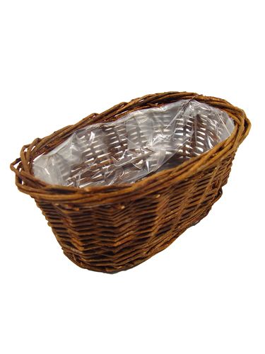 Floristik24 Cestino del pane di circa 25 cm ovale non sbucciato