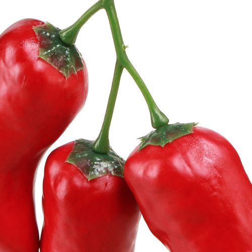 Prodotto Manichino alimentare rosso peperoncini 9 cm su ramo 3 pz