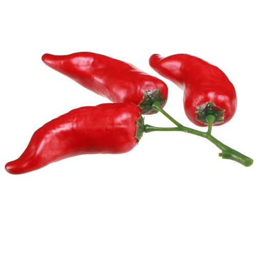 Prodotto Manichino alimentare rosso peperoncini 9 cm su ramo 3 pz