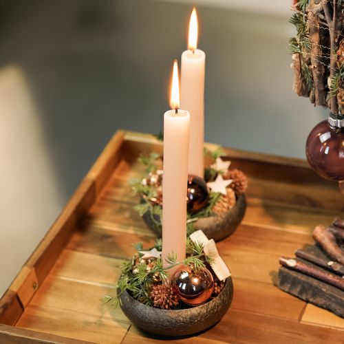 Floristik24 Decorazioni per albero di Natale, palline di Natale, mix di palline per albero marrone H4,5 cm Ø4 cm vero vetro 24 pezzi