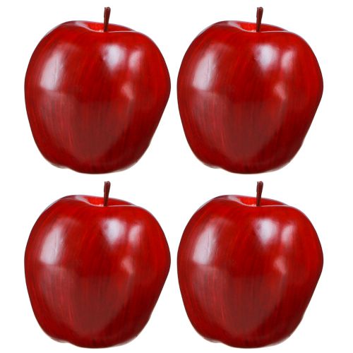 Prodotto Deco mela rossa Frutta decorativa Ø8 cm H9,5 cm Red Delicious 4 pz