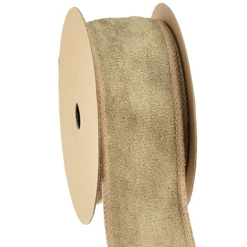 Floristik24 Nastro in velluto nastro decorativo nastro per gioielli velluto marrone L50mm L8m