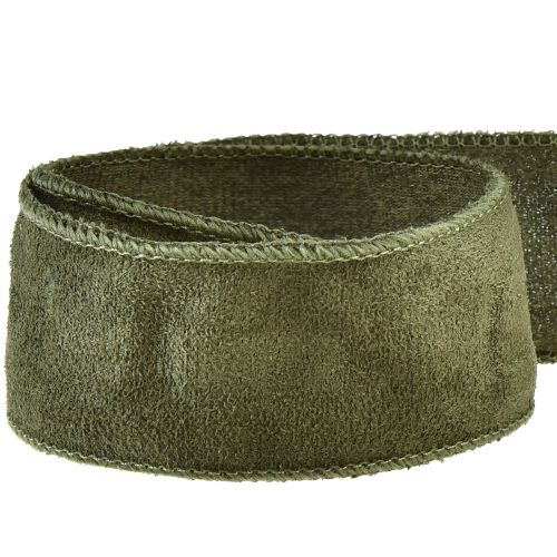 Prodotto Nastro in tessuto nastro decorativo in velluto nastro per gioielli verde L50mm L8m
