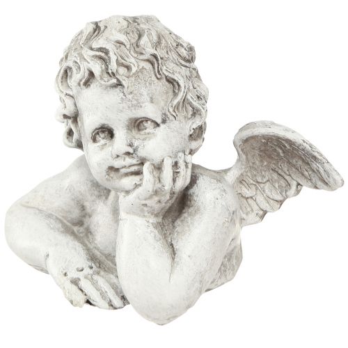 Prodotto Figura decorativa di angelo decorazione tomba in poliresina grigio bianco H6 cm 3 pezzi
