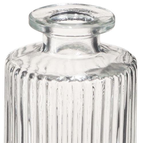 Prodotto Bottiglie decorative Mini vasi in vetro trasparente retrò H13 cm 6 pz