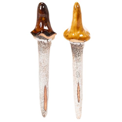 Statuetta decorativa di gnomo da giardino per vasi di piante, 16 cm, 2 pezzi | Floristik24.it