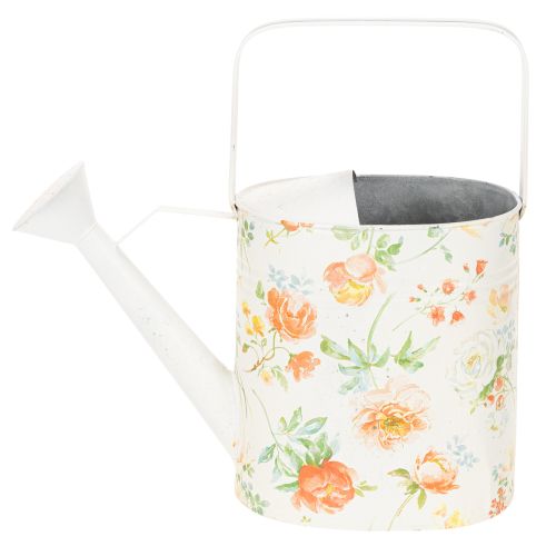 Annaffiatoio decorativo vintage in metallo con motivo a rose, decorazione estiva per il giardino, annaffiatoio nostalgico, H31,5 cm | Floristik24.it