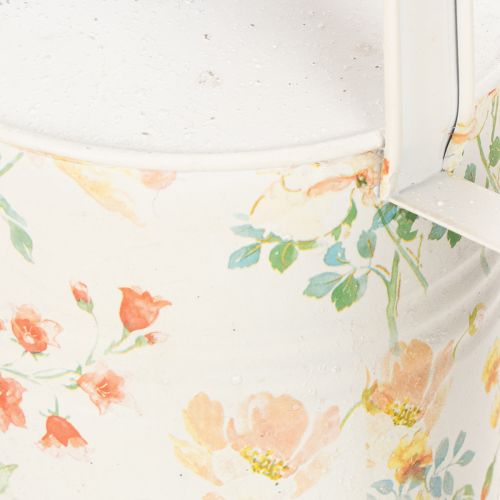 Annaffiatoio decorativo vintage in metallo con motivo a rose, decorazione estiva per il giardino, annaffiatoio nostalgico, H31,5 cm | Floristik24.it