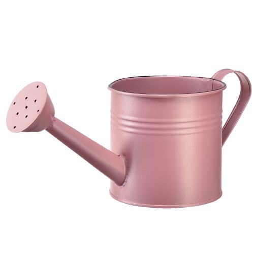 Floristik24 Annaffiatoio decorativo fioriera in metallo rosa Ø13,5 cm H12,5 cm