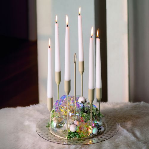Prodotto Ortensia decorativa fiore artificiale iridescente Natale 27cm 4 pezzi