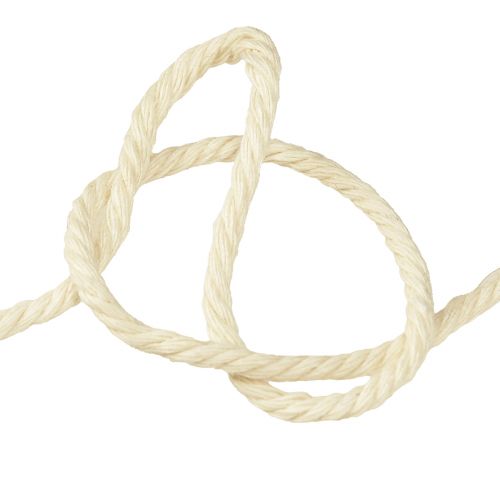 Prodotto Cordone decorativo in cotone crema, bobina di legno Ø2mm da 16 m ciascuno, 2 pezzi
