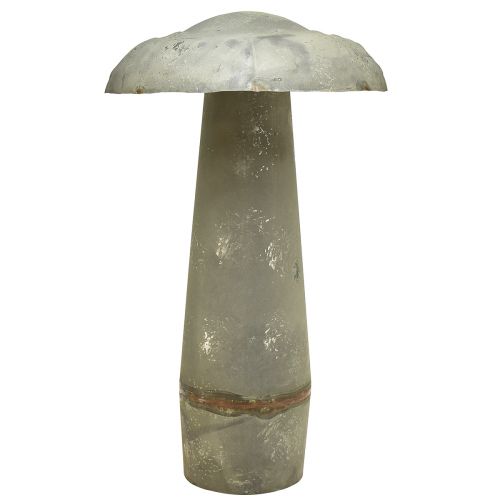 Floristik24 Fungo decorativo in metallo decorazione autunnale verde ruggine vintage 36 cmx62 cm