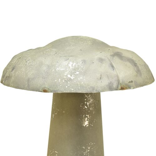 Floristik24 Fungo decorativo in metallo decorazione autunnale verde ruggine vintage 36 cmx62 cm