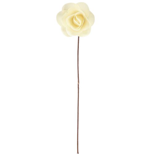 Prodotto Rose decorative rose artificiali color crema rose in legno Ø7,5 cm 12 pz