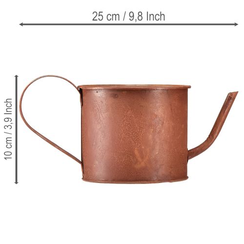 Prodotto Annaffiatoio/fioriera decorativo color ruggine, in metallo, Ø12,5 cm H10,5 cm