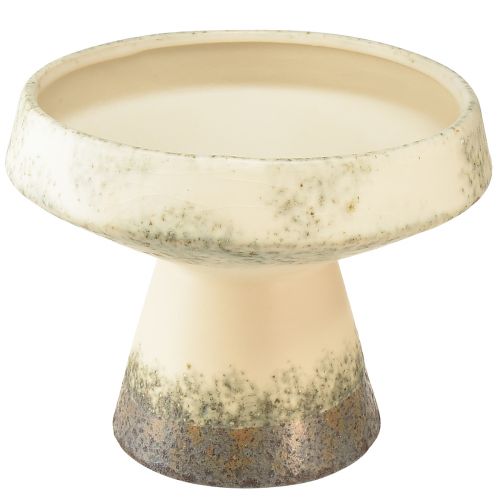 Prodotto Ciotola decorativa ciotola in ceramica crema grigio-verde Ø20cm H16cm