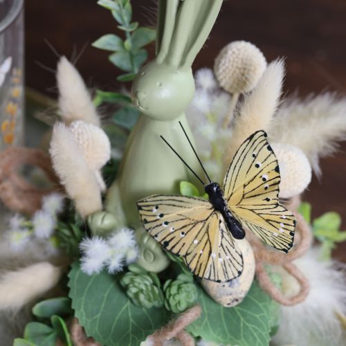 Prodotto Farfalle decorative su filo per decorazioni da tavola colorate, 7 cm, 12 pezzi