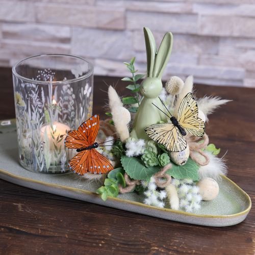 Prodotto Farfalle decorative su filo per decorazioni da tavola colorate, 7 cm, 12 pezzi